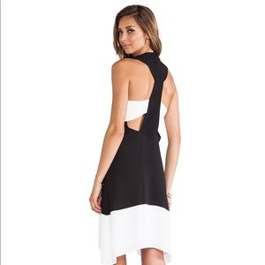 BCBGMaxAzria Black & White Kylie Woven Tank Dress. Size XS.